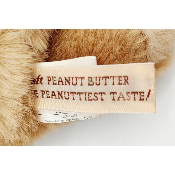 Kraft Peanut Butter "The Peanuttiest Taste!" Teddy Bear Red Bow 8” Plush Crunchy - Picture 4 of 4